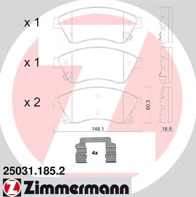 Тормозные колодки ZIMMERMANN 25031.185.2