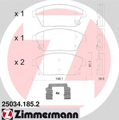 Тормозные колодки ZIMMERMANN 25034.185.2