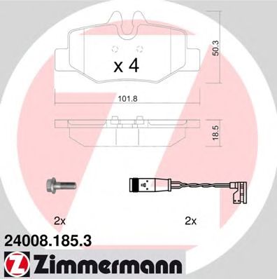 Тормозные колодки ZIMMERMANN 24008.185.3