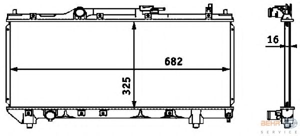 Радиатор, охлаждение двигателя HELLA 8MK 376 718-461