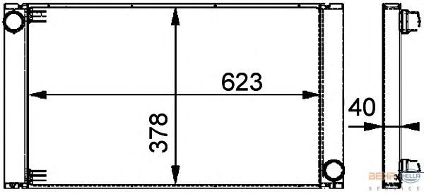 Радиатор, охлаждение двигателя HELLA 8MK 376 719-101