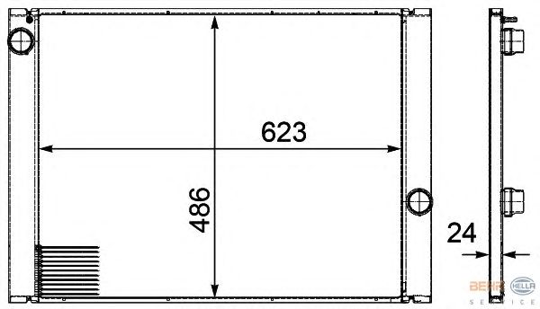 Радиатор, охлаждение двигателя HELLA 8MK 376 719-141