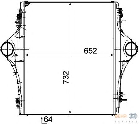 Интеркулер HELLA 8ML 376 723-751