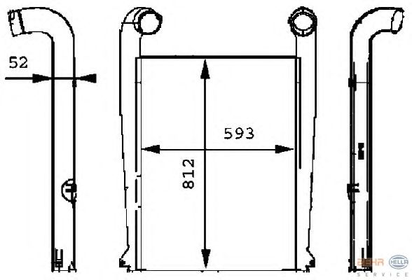 Интеркулер HELLA 8ML 376 724-081