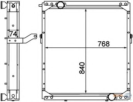 Радиатор, охлаждение двигателя HELLA 8MK 376 774-501