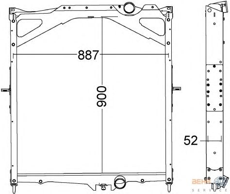 Радиатор, охлаждение двигателя HELLA 8MK 376 774-791