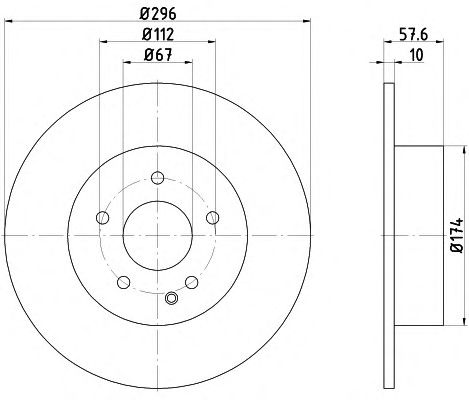 Тормозной диск HELLA 8DD 355 110-091 PRO