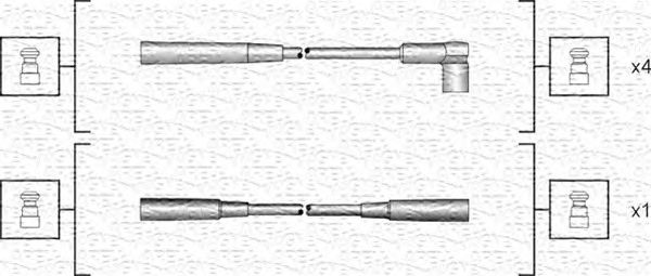 Комплект высоковольтных проводов MAGNETI MARELLI 941318111124