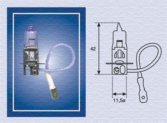 Лампа накаливания, противотуманная фара; Лампа накаливания MAGNETI MARELLI 002554100000