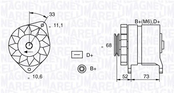 Генератор MAGNETI MARELLI 063321154010