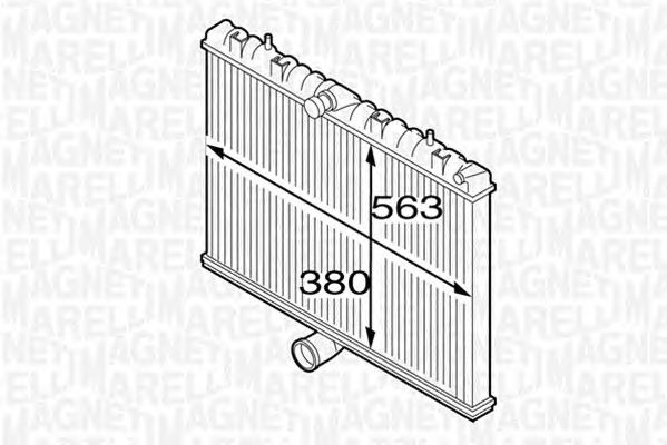 Радиатор, охлаждение двигателя MAGNETI MARELLI 350213127300