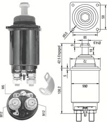 Втягивающее реле MAGNETI MARELLI 940113050312