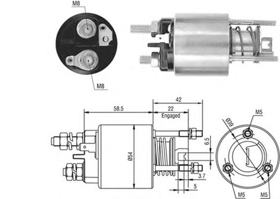 Втягивающее реле MAGNETI MARELLI 940113050384