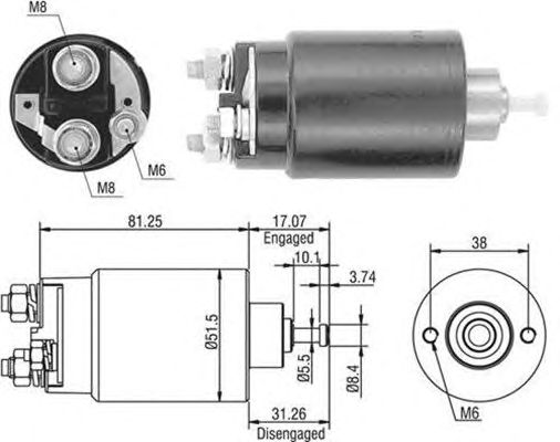 Втягивающее реле MAGNETI MARELLI 940113050404