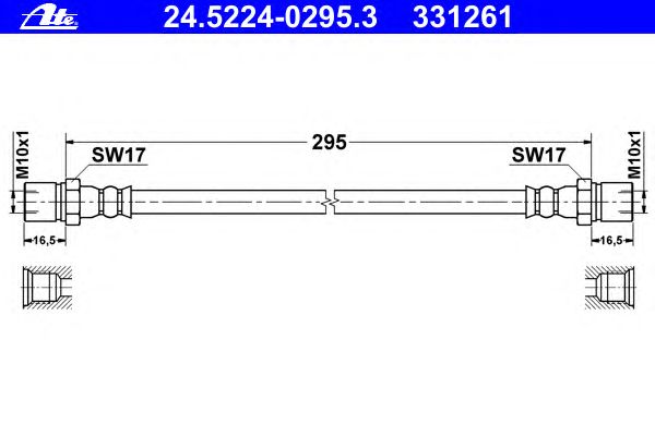 Тормозной шланг ATE 24.5224-0295.3