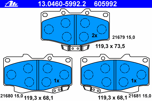 Тормозные колодки ATE 13.0460-5992.2