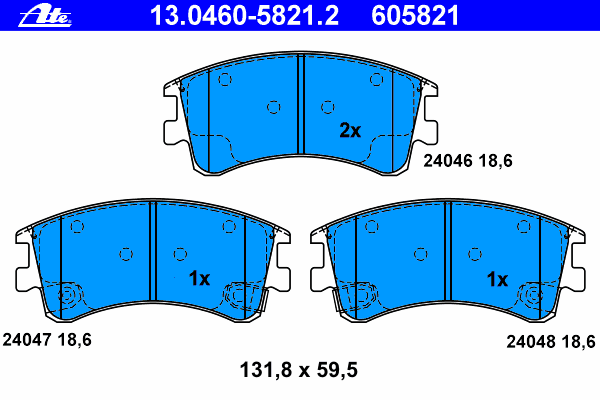 Тормозные колодки ATE 13.0460-5821.2