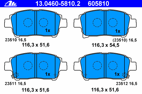 Тормозные колодки ATE 13.0460-5810.2