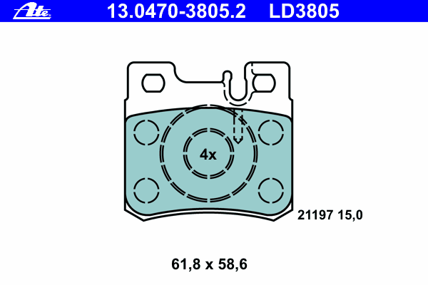 Тормозные колодки ATE 13.0470-3805.2 ATE Ceramic