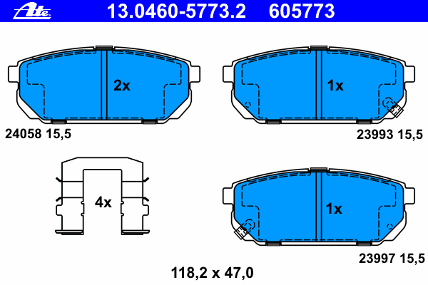 Тормозные колодки ATE 13.0460-5773.2
