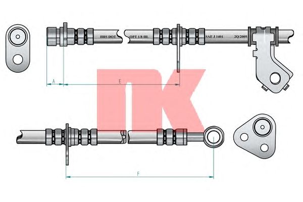 Тормозной шланг NK 852633