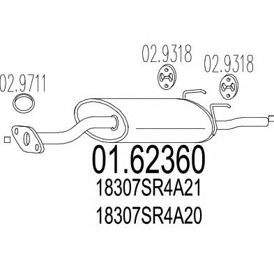 Глушитель MTS 01.62360