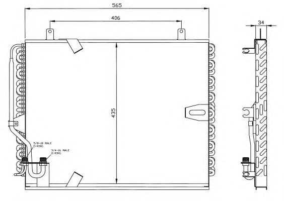 Радіатор кондиціонера NRF 35132
