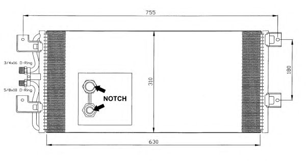 Радиатор кондиционера NRF 35140