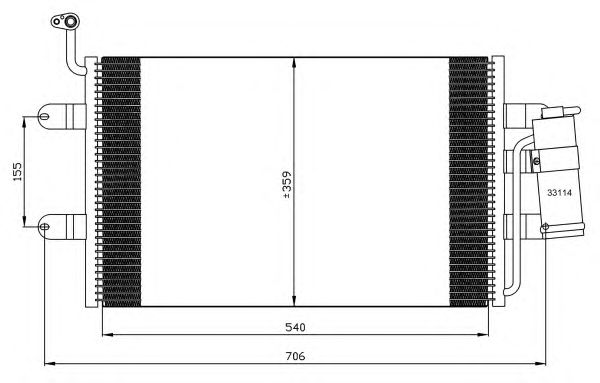 Радиатор кондиционера NRF 35338