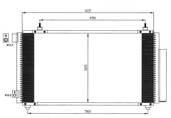 Радіатор кондиціонера NRF 35576