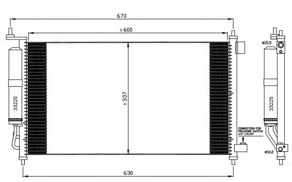 Радиатор кондиционера NRF 35583