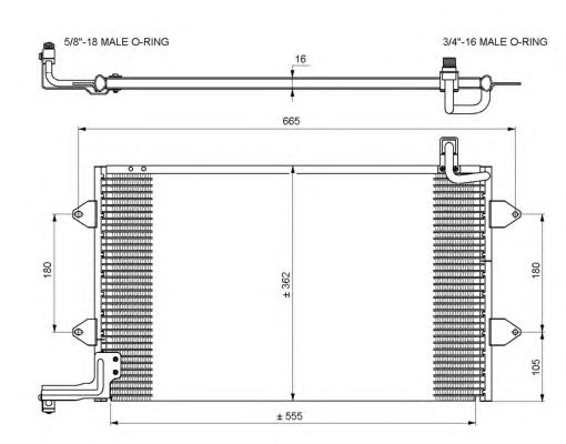 Радиатор кондиционера NRF 35584