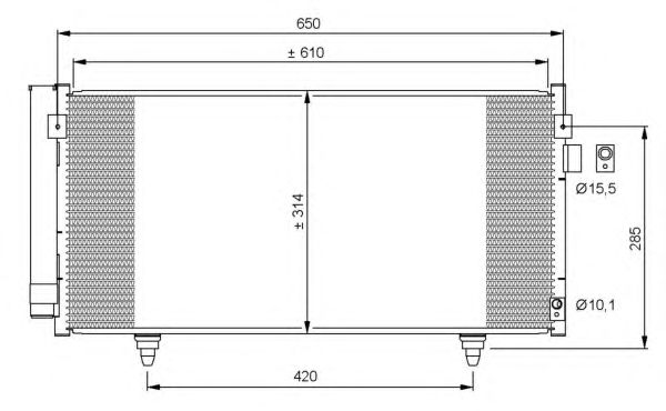 Радіатор кондиціонера NRF 35855