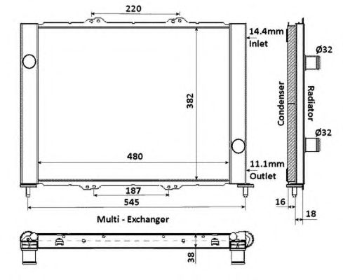 Радиатор кондиционера NRF 35887