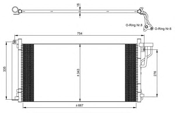 Радиатор кондиционера NRF 35962