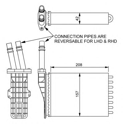Радиатор отопителя NRF 54245