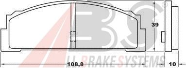 Тормозные колодки A.B.S. 36003