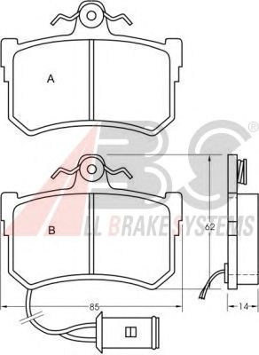 Тормозные колодки A.B.S. 36645