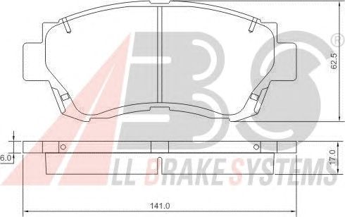 Тормозные колодки A.B.S. 36713
