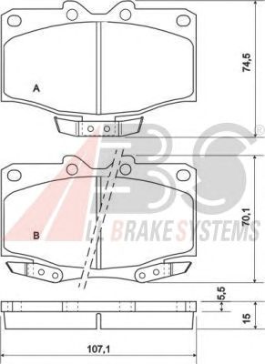 Тормозные колодки A.B.S. 36887