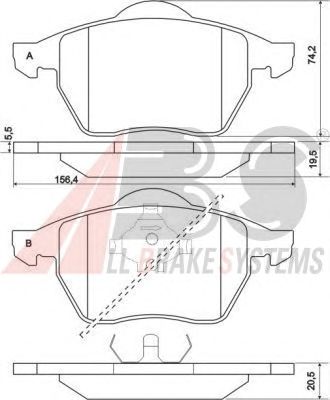 Тормозные колодки A.B.S. 36898