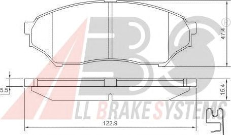 Тормозные колодки A.B.S. 37200