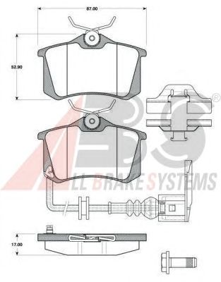 Тормозные колодки A.B.S. 37334