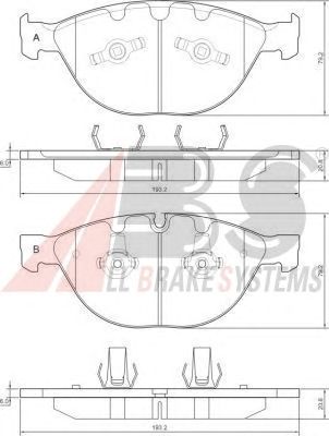 Тормозные колодки A.B.S. 37370