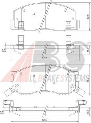 Тормозные колодки A.B.S. 37399