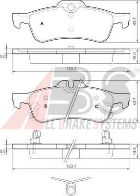 Тормозные колодки A.B.S. 37579
