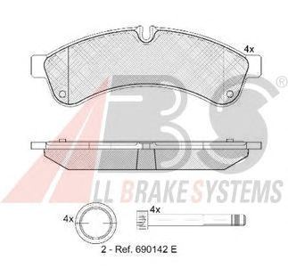 Тормозные колодки A.B.S. 37638
