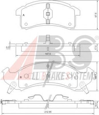 Тормозные колодки A.B.S. 38623