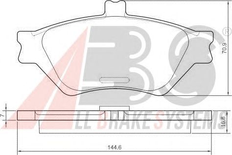 Тормозные колодки A.B.S. 38659
