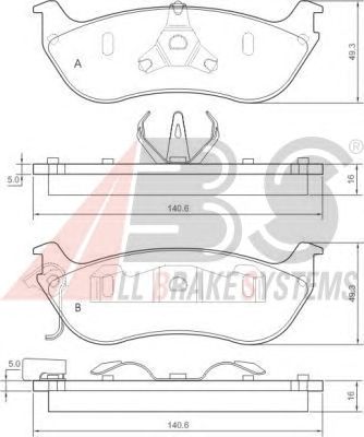 Тормозные колодки A.B.S. 38674